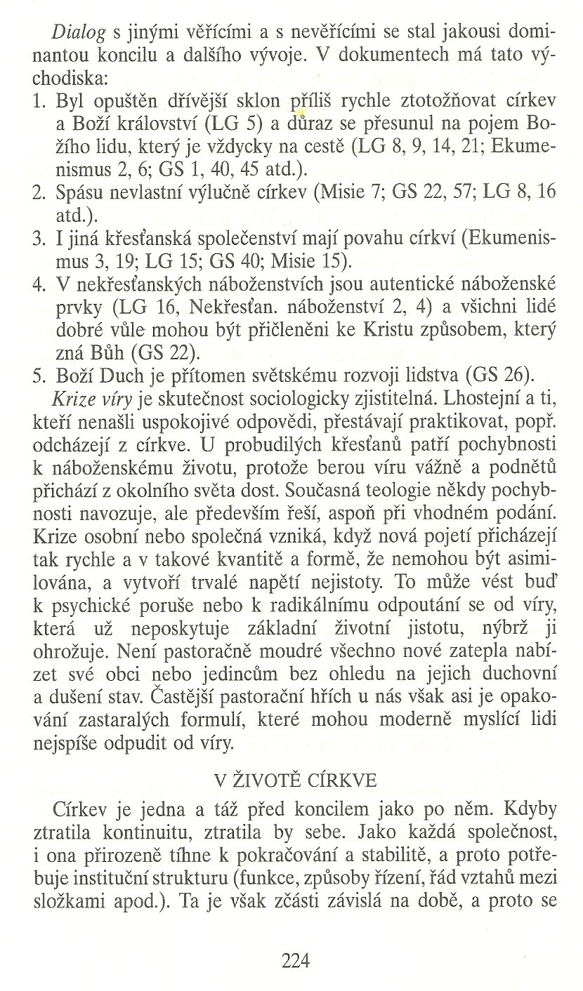 Slovo o této době / Církev dnes a zítra / strana 224