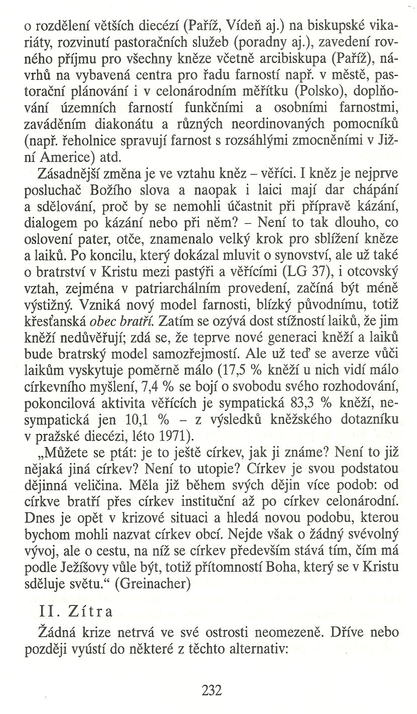 Slovo o této době / Církev dnes a zítra / strana 232