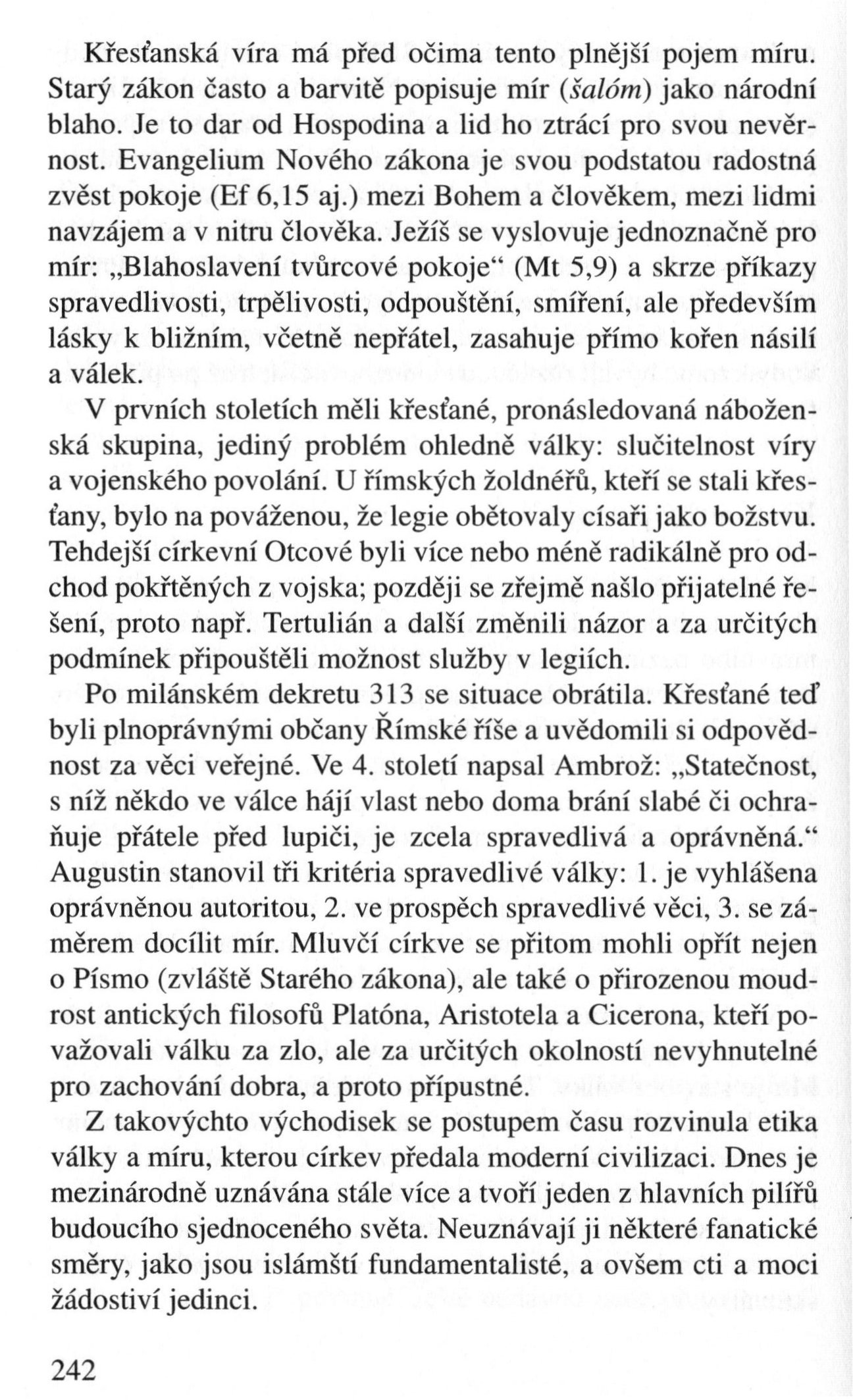V zápasech za Boží věc / TEXTY / Válka – ano nebo ne? / strana 242