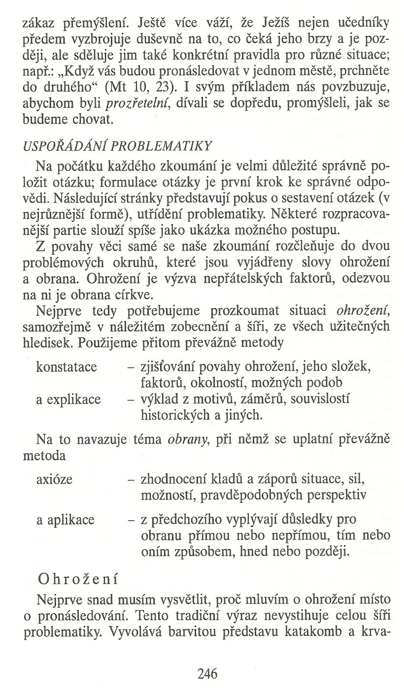 Slovo o této době / Jak církev neumírá (K teologii ohrožené církve) / strana 246