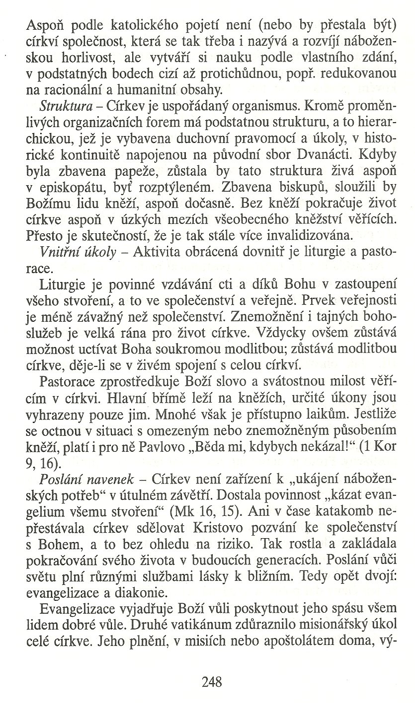 Slovo o této době / Jak církev neumírá (K teologii ohrožené církve) / strana 248