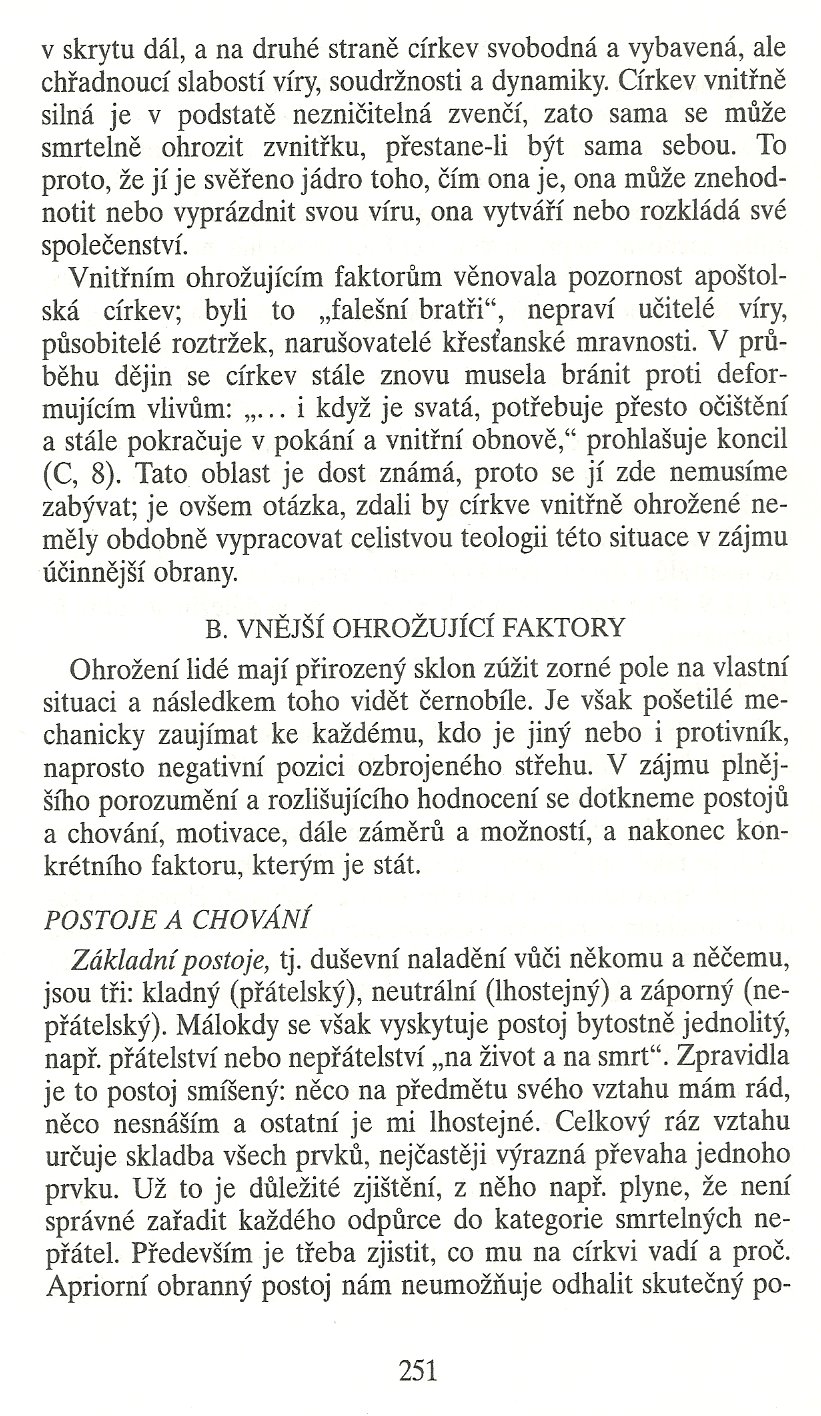 Slovo o této době / Jak církev neumírá (K teologii ohrožené církve) / strana 251