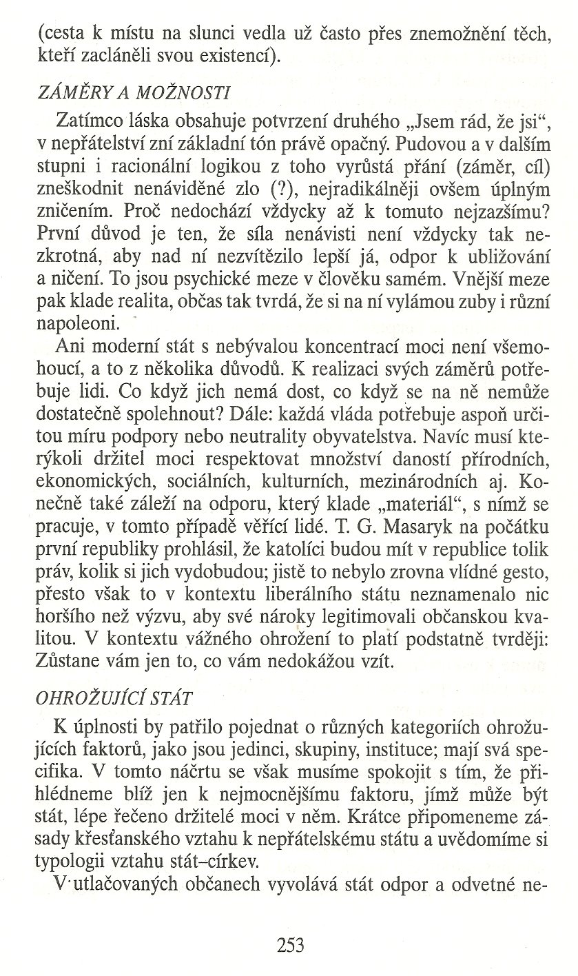 Slovo o této době / Jak církev neumírá (K teologii ohrožené církve) / strana 253