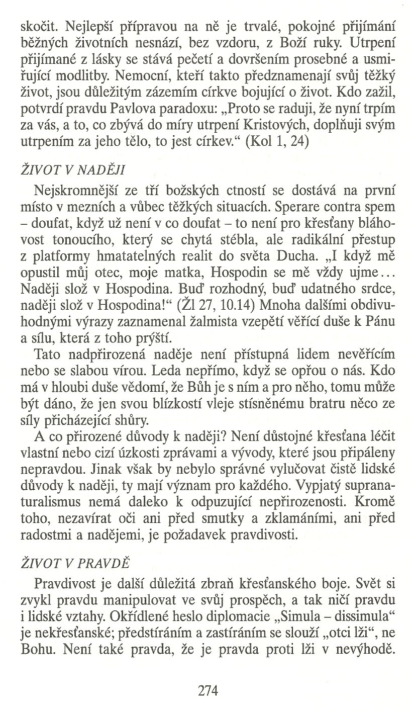 Slovo o této době / Jak církev neumírá (K teologii ohrožené církve) / strana 274