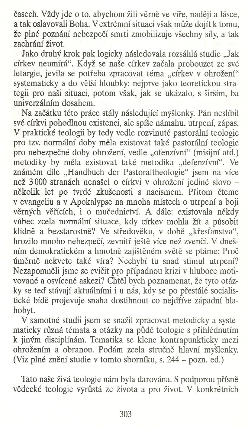 Slovo o této době / Projevy (Heinz-Josef Fabry, Oto Mádr) / strana 303