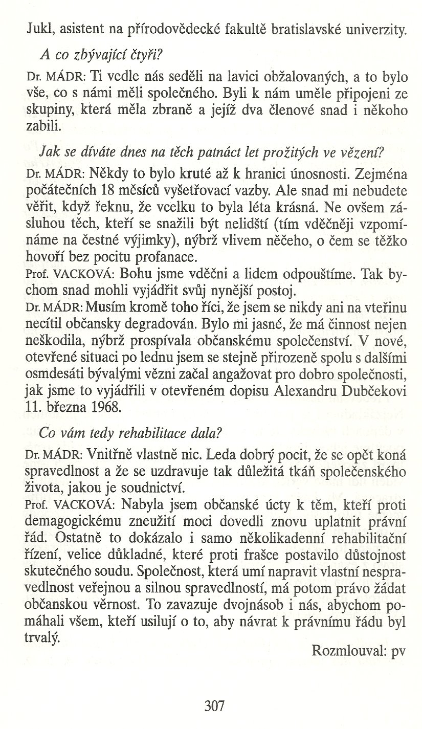 Slovo o této době / Rozhovory (Obroda, Katolický týdeník) / strana 307